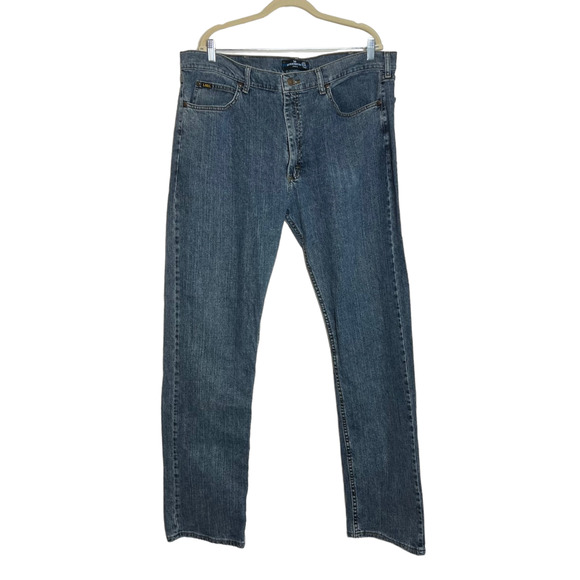 Lee Mens Straight Fit Jeans 40 x 36 Medium Wash Actual 40 x 34 - Picture 1 of 7